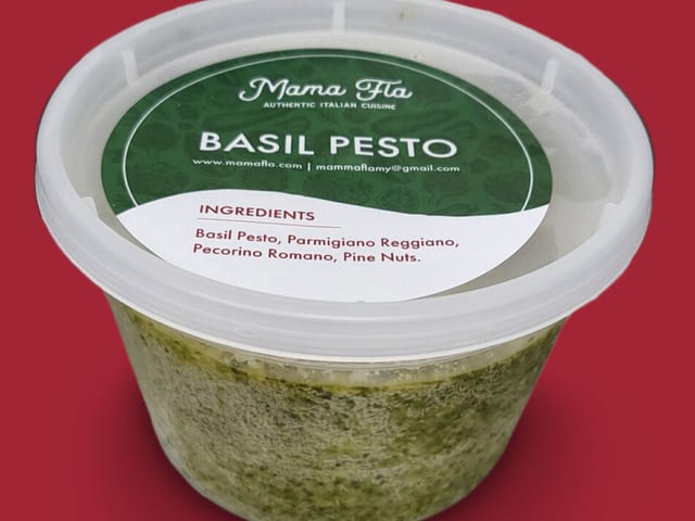 Basil Pesto Sauce 16oz. Frozen.