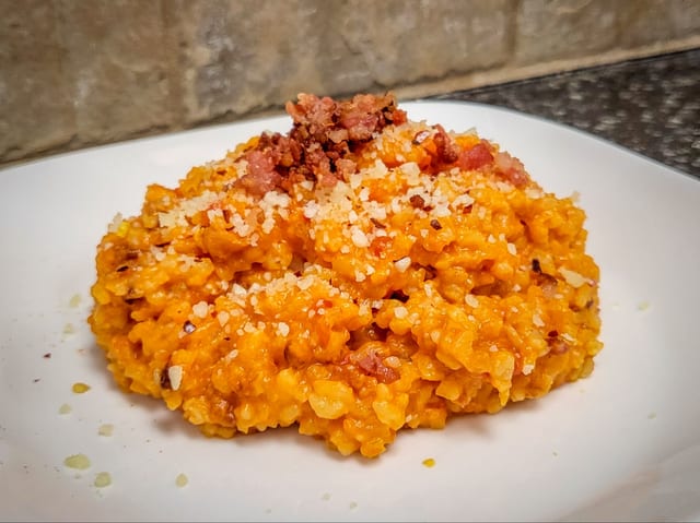 Risotto Amatriciana w/ Bacon.